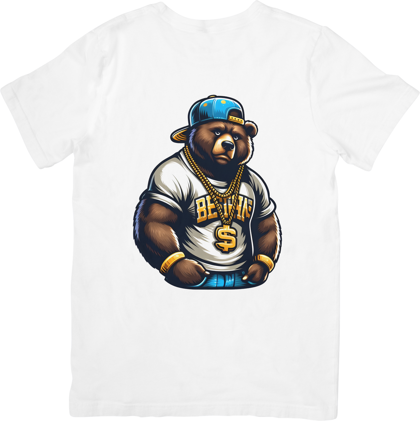 Hip Hop Bear Graphic Tee - Street Style Urban Fashion T-Shirt - Unisex Casual Wear