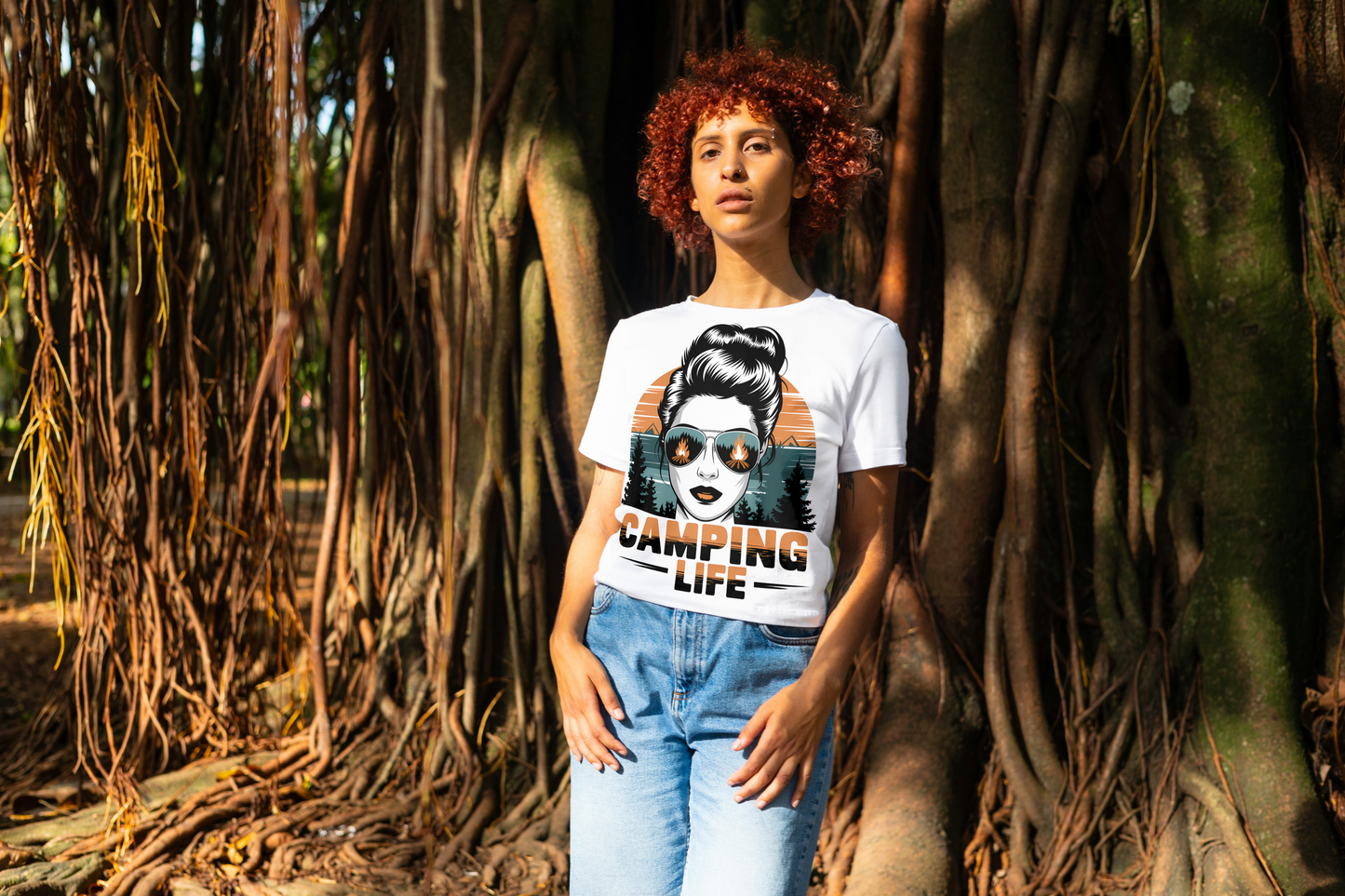 Camping Life Retro T-Shirt - Women's Vintage Outdoor Adventure Graphic Tee - Camping Enthusiast Gift