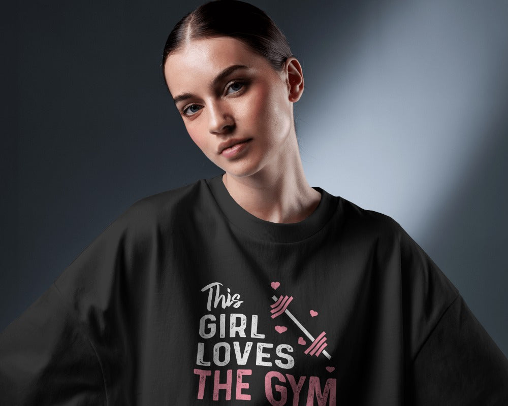 This Girl Loves the Gym T-Shirt – Women’s Fitness Workout Graphic Tee