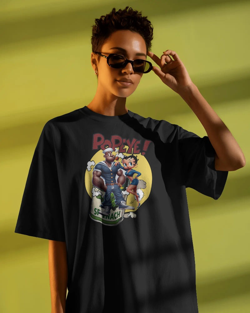 Popeye the Sailor T-Shirt - Vintage Cartoon Character Graphic Tee