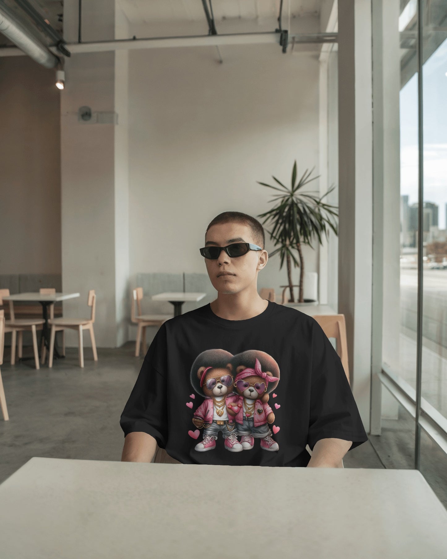 Bear Beats His & Hers Hip Hop Teddy Duo Tee