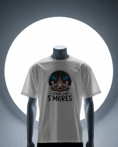 Stars and S'mores Camping T-Shirt - Campfire Graphic Tee - Outdoor Adventure Apparel