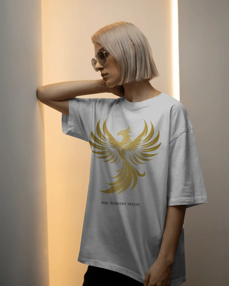Rise & Reinvent Phoenix Tee – Women’s Empowerment Graphic Shirt