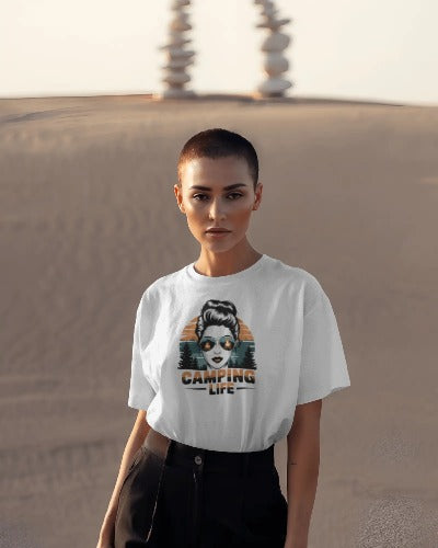 Camping Life Retro T-Shirt - Women's Vintage Outdoor Adventure Graphic Tee - Camping Enthusiast Gift