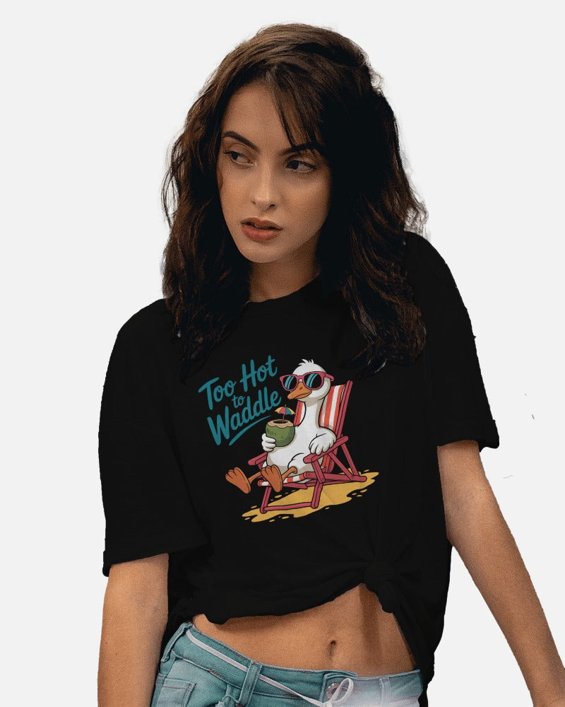 Too Hot to Waddle – Relaxed Goose Beach Tee