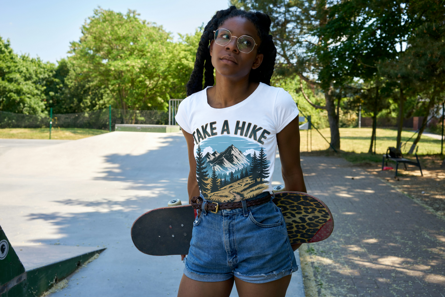 Take A Hike Mountain Adventure T-Shirt - Women's Outdoor Hiking Graphic Tee - Nature Lover Gift