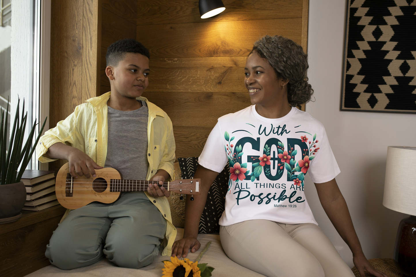 With God All Things Are Possible T-Shirt - Matthew 19:26 Christian Faith Tee