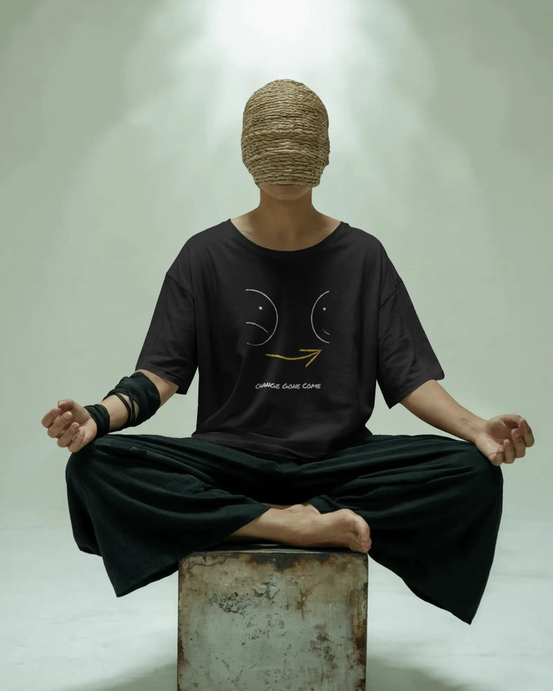 "Change Gone Come T-Shirt - Affirmation Black Graphic Tee with Emotional Design"