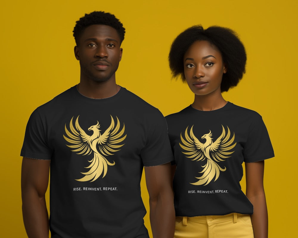 Rise & Reinvent Phoenix Tee – Women’s Empowerment Graphic Shirt