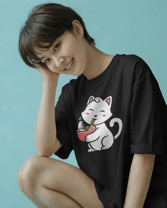 Pho Real Cute Cat Slurpin’ Tee
