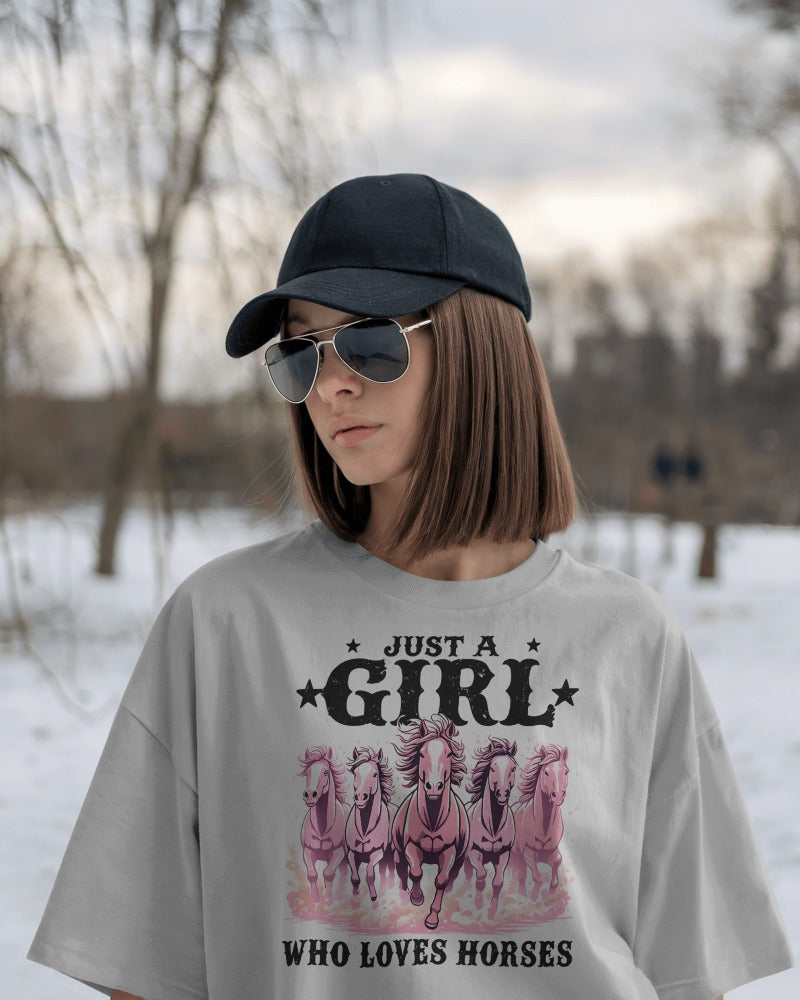 Just a Girl Who Loves Horses Tee