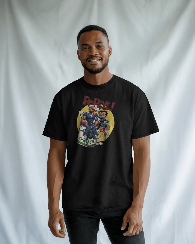 Popeye the Sailor T-Shirt - Vintage Cartoon Character Graphic Tee