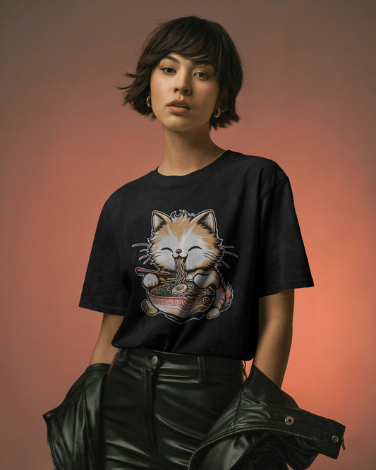 Pho Real Cute Cat Noodle Bowl Graphic Tee