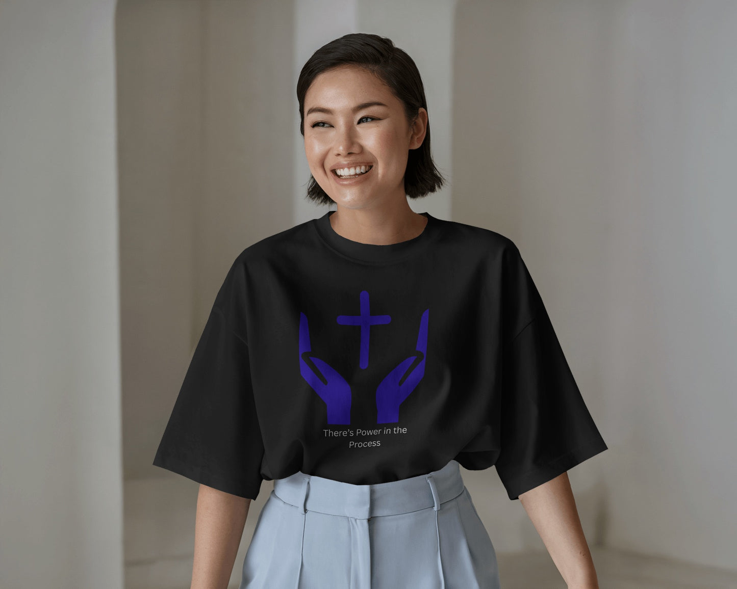 Power in the Process Tee – Prayer Hands Graphic Shirt