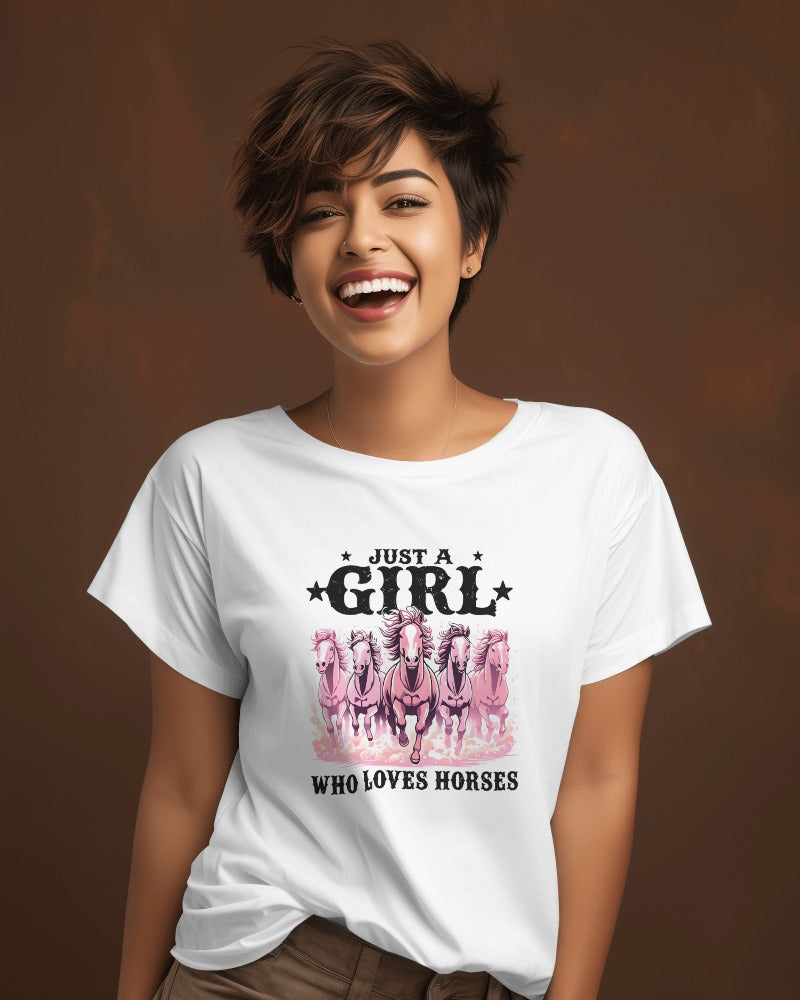 Just a Girl Who Loves Horses Tee