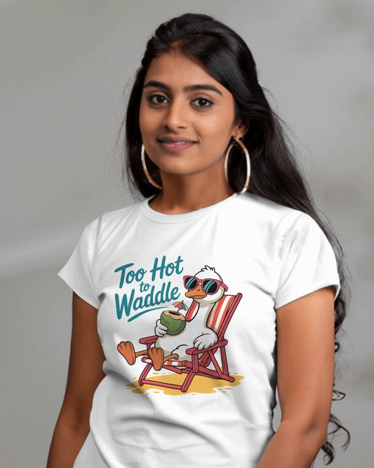 Too Hot to Waddle – Relaxed Goose Beach Tee