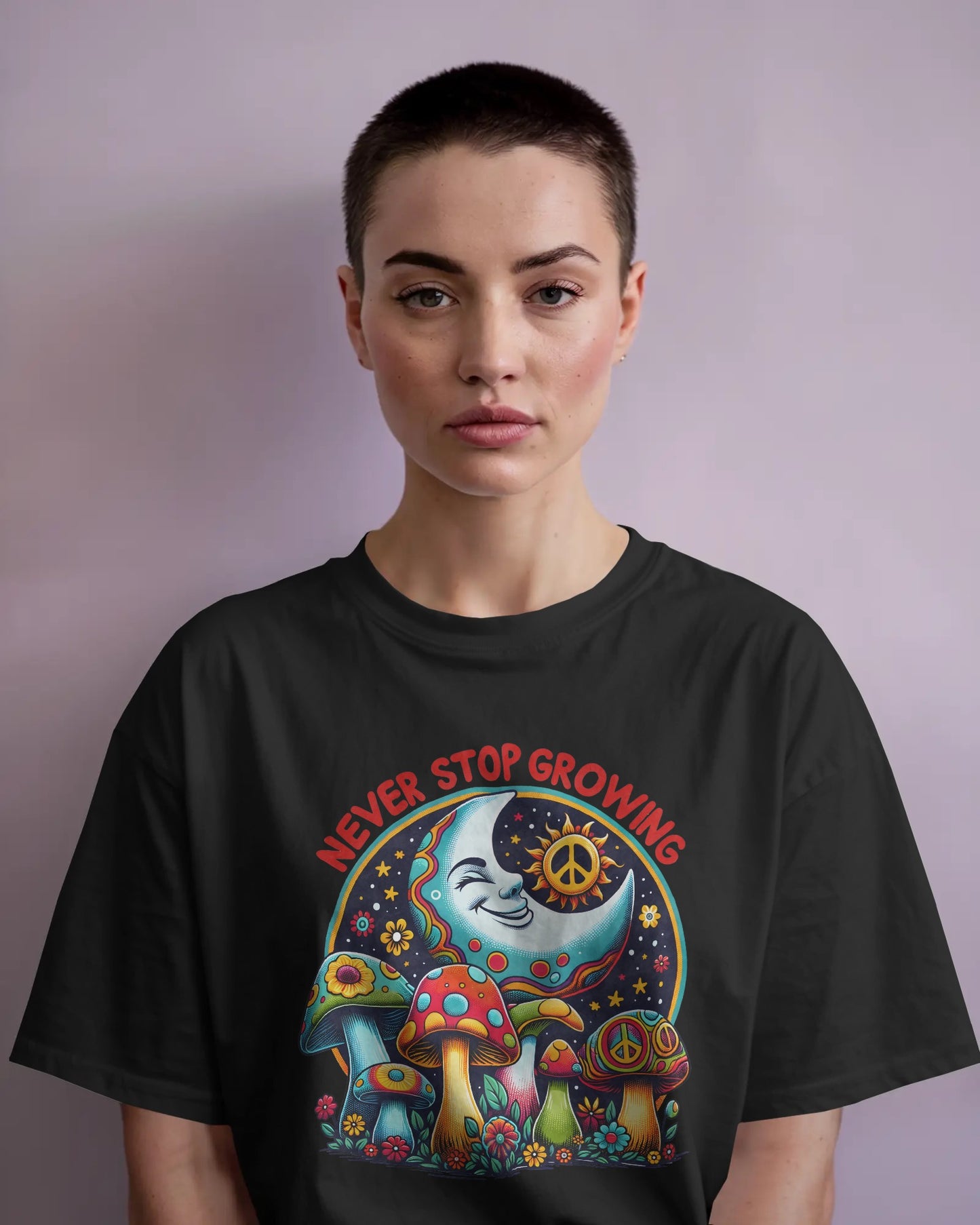 "Never Stop Growing" Trippy Vibes Tee