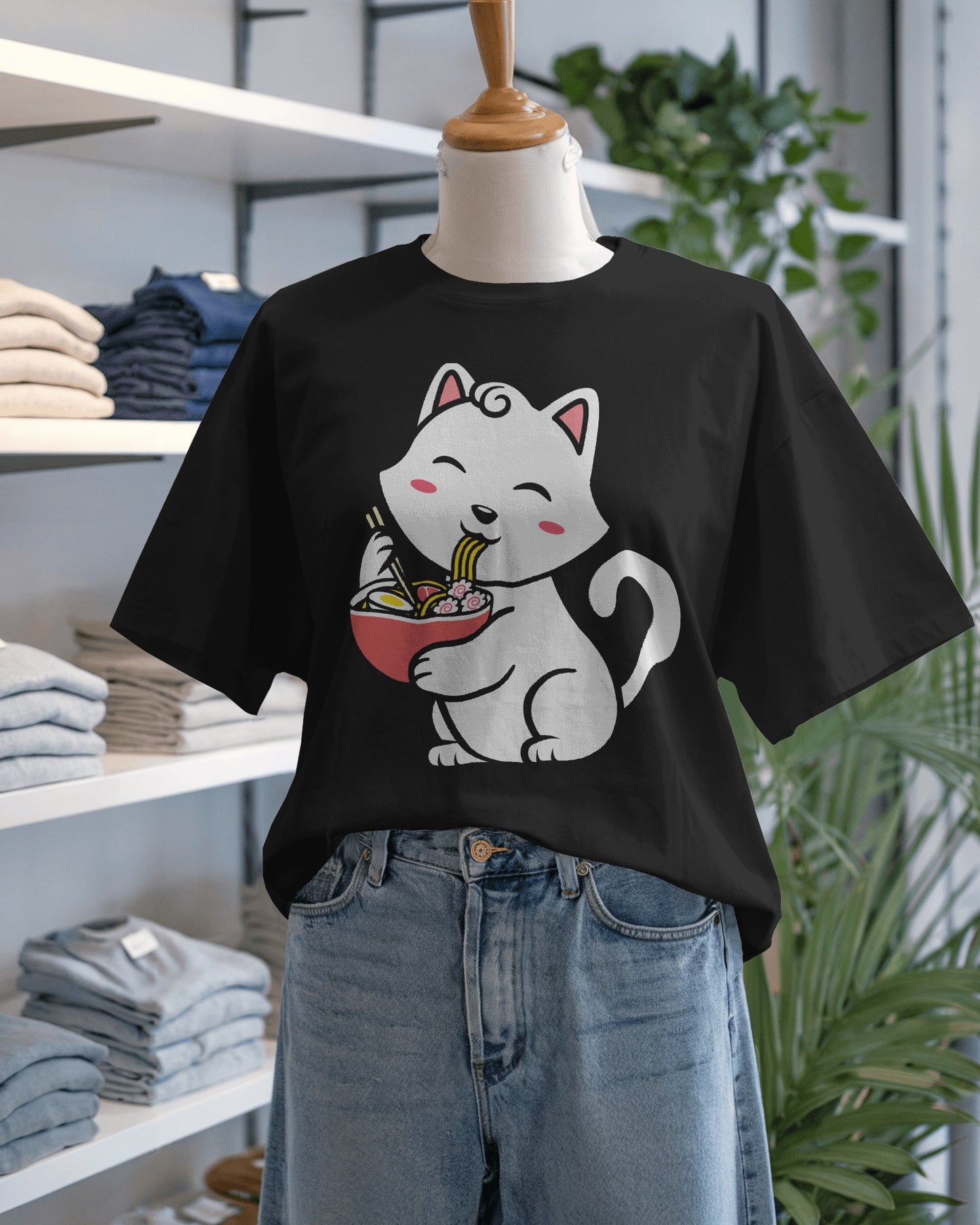 Pho Real Cute Cat Slurpin’ Tee