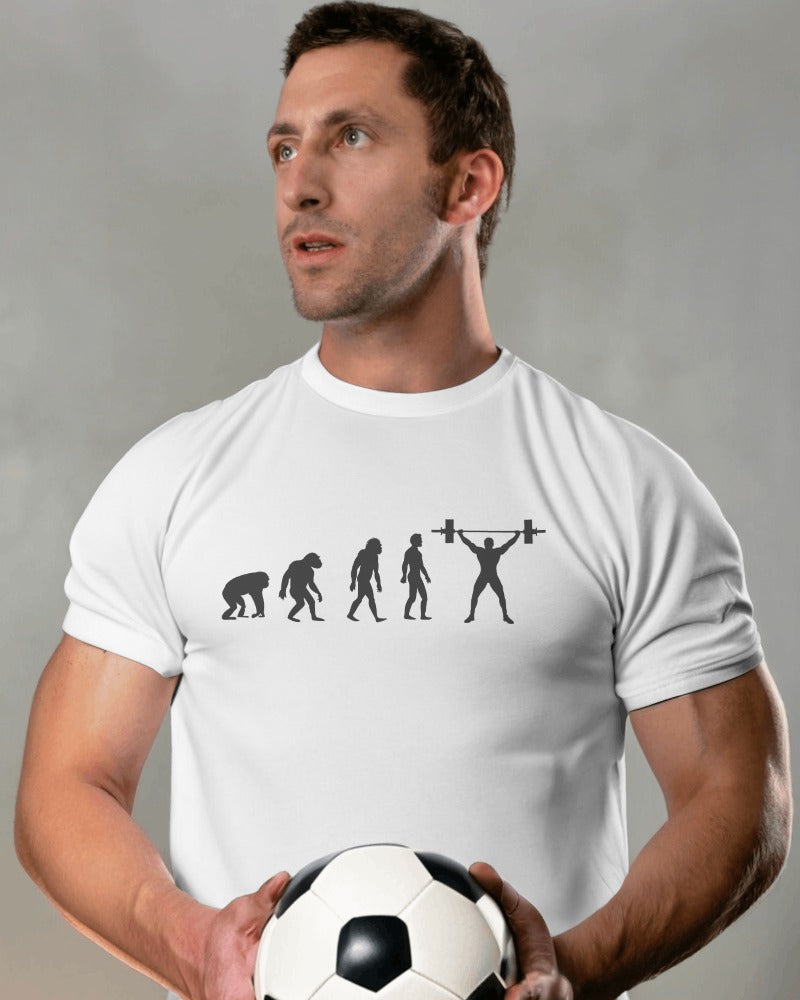 Evolution of Weightlifting Men's T-Shirt - Fitness Evolution Graphic Tee