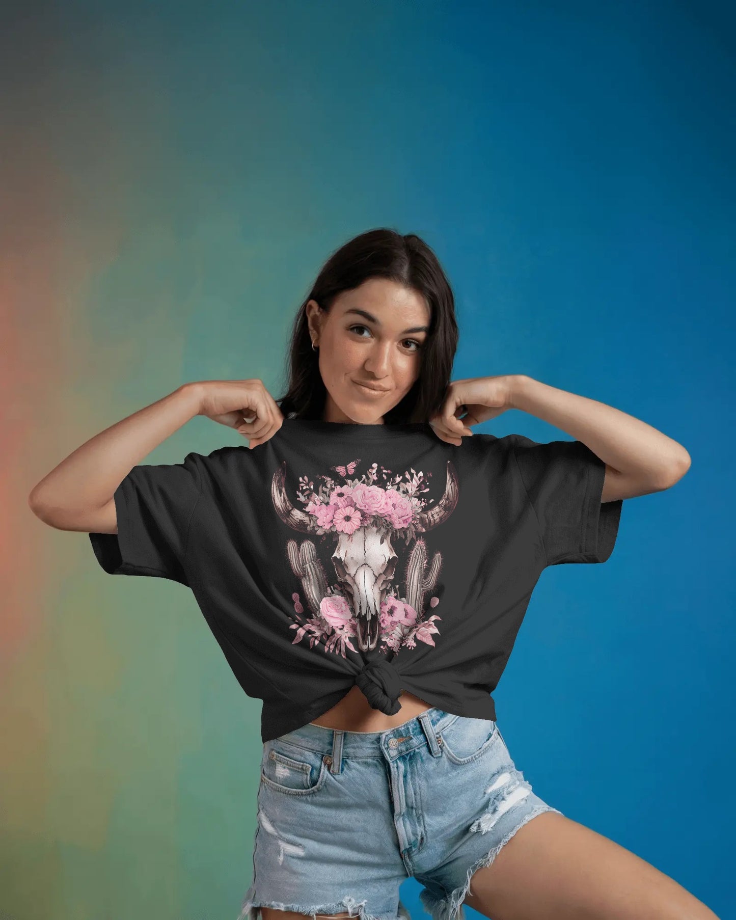 Desert Bloom Bull Tee