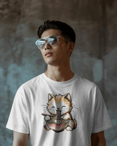 Pho Real Cute Cat Noodle Bowl Graphic Tee