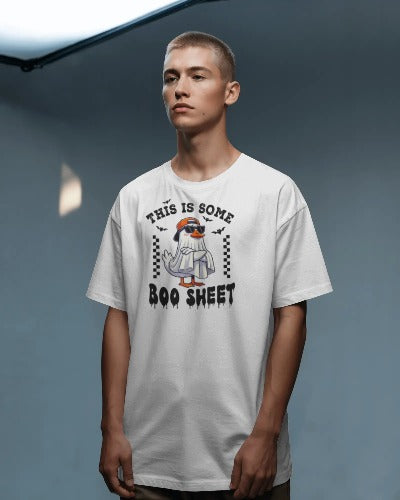 This Is Some Boo Sheet Halloween Pun T-Shirt - Funny Ghost Duck Graphic Tee
