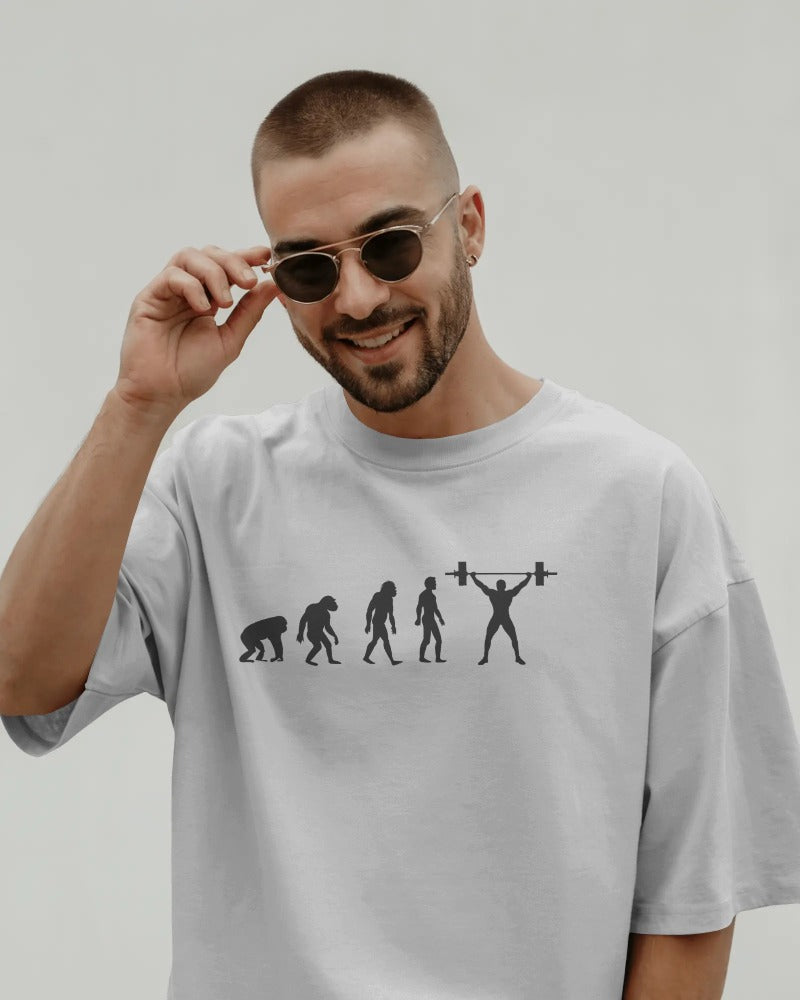 Evolution of Weightlifting Men's T-Shirt - Fitness Evolution Graphic Tee