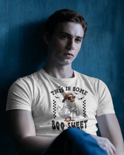 This Is Some Boo Sheet Halloween Pun T-Shirt - Funny Ghost Duck Graphic Tee