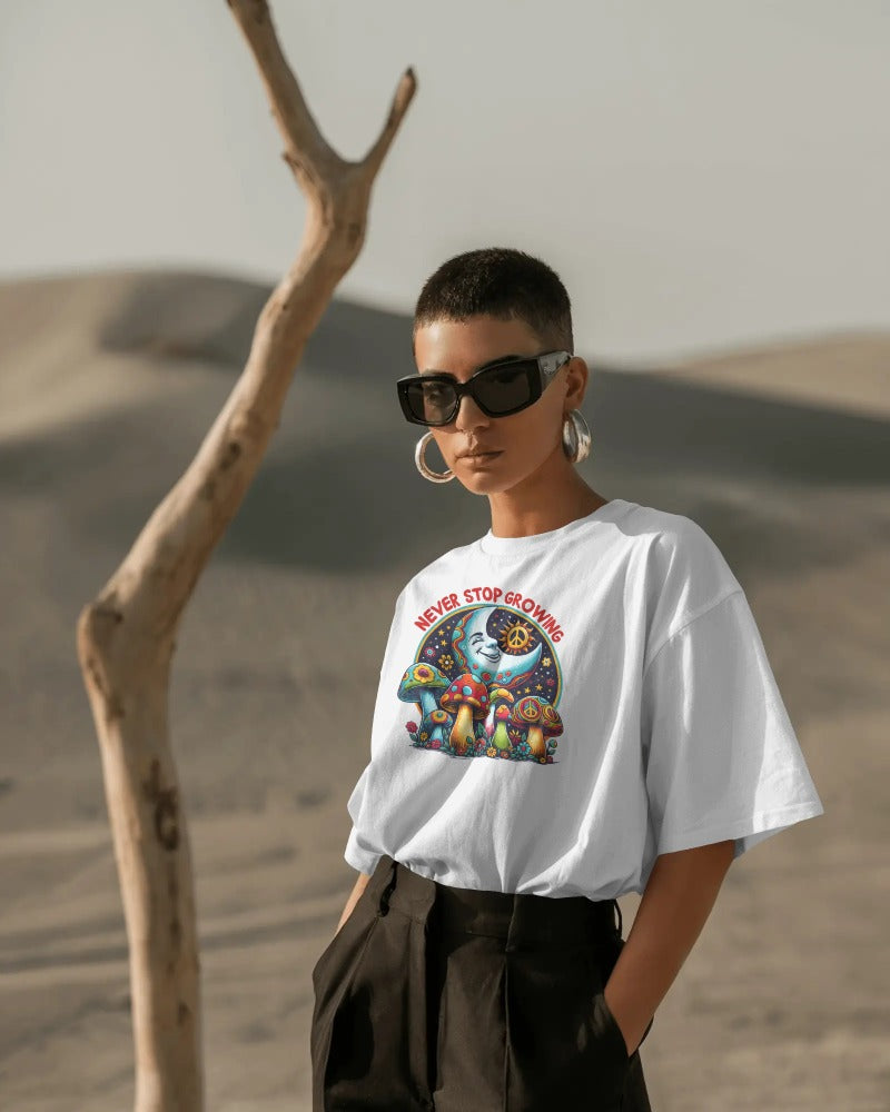 "Never Stop Growing" Trippy Vibes Tee