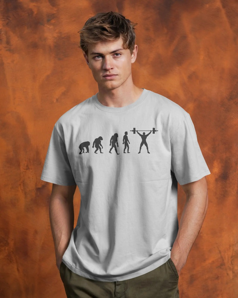 Evolution of Weightlifting Men's T-Shirt - Fitness Evolution Graphic Tee