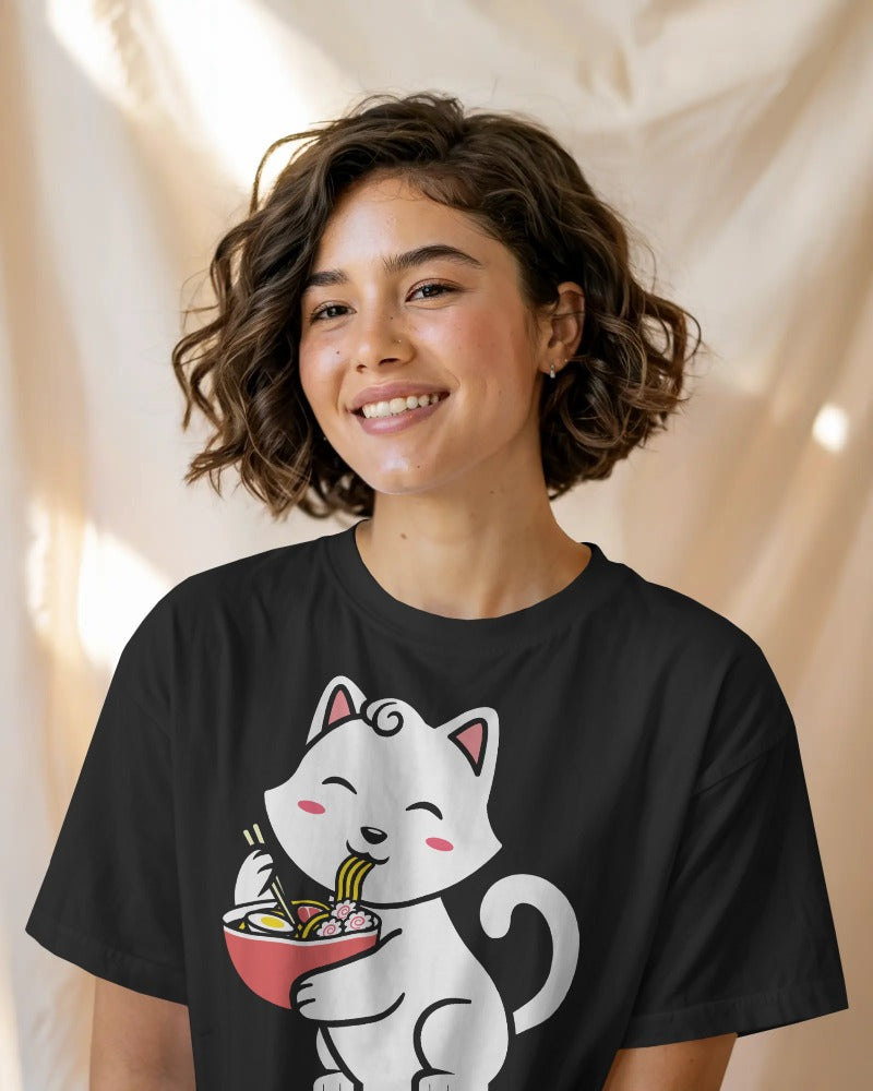 Pho Real Cute Cat Slurpin’ Tee