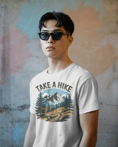 Take A Hike Mountain Adventure T-Shirt - Women's Outdoor Hiking Graphic Tee - Nature Lover Gift
