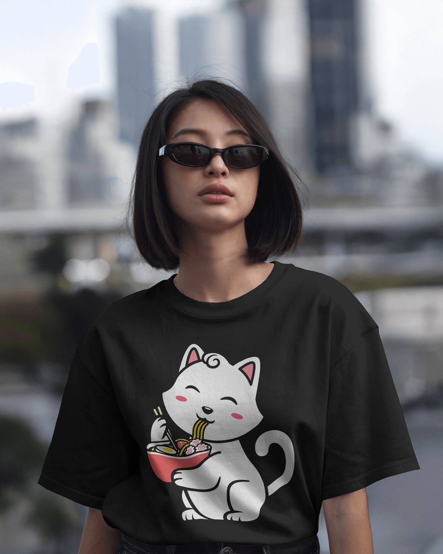 Pho Real Cute Cat Slurpin’ Tee