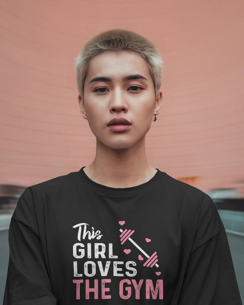 This Girl Loves the Gym T-Shirt – Women’s Fitness Workout Graphic Tee