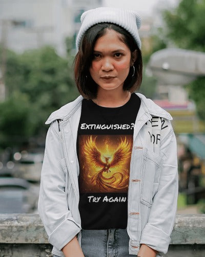 Phoenix Reborn Graphic Tee Extinguished? Try Again!