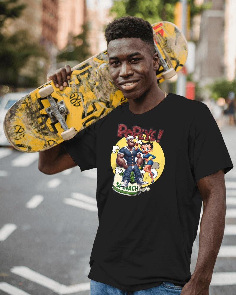 Popeye the Sailor T-Shirt - Vintage Cartoon Character Graphic Tee